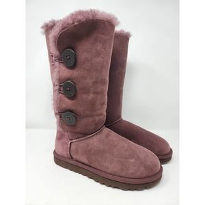 UGG Purple Bailey Button Triplet II Boots Size 6